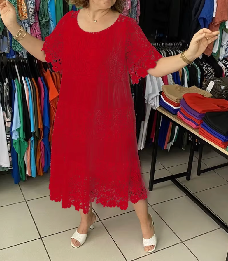 Vestido Karmella - De Renda Leve e Soltinho (Verão 2026)