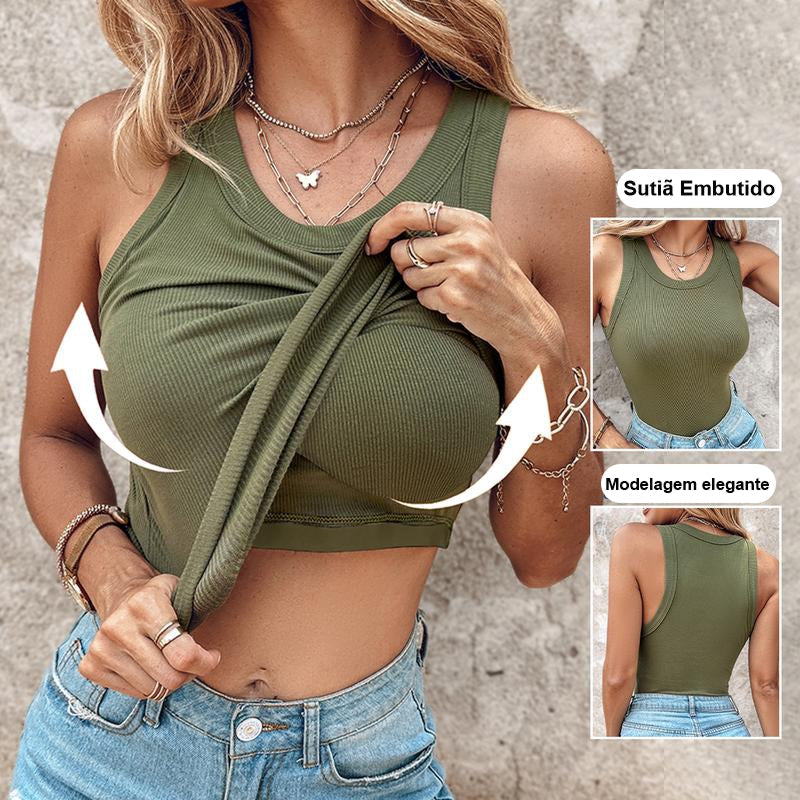 Regata com Sutiã Embutido - [Compre 1 Leve 3] + Brinde Exclusivo!
